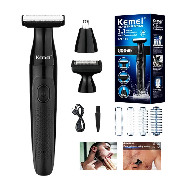 ماشین اصلاح موی بدن وصورت کیمی مدل KM-114