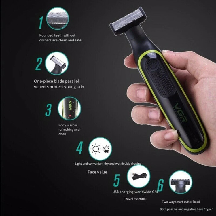 ماشین اصلاح موی صورت وبدن وی جی آر مدل V-017