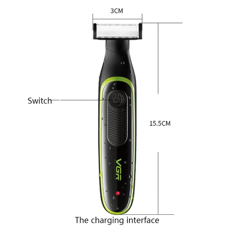 ماشین اصلاح موی صورت وبدن وی جی آر مدل V-017