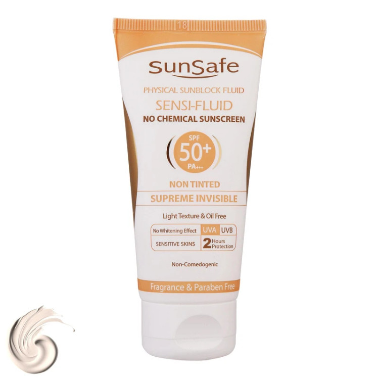 کرم ضد آفتاب سان سیف مدل سنسی فلوئید spf50+