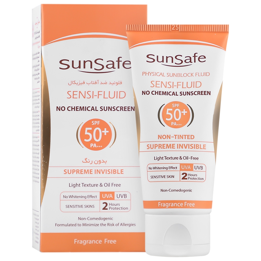 کرم ضد آفتاب سان سیف مدل سنسی فلوئید spf50+