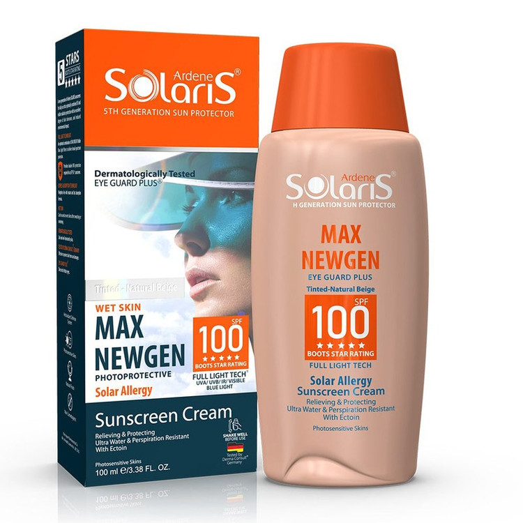 کرم ضد آفتاب رنگی آردن سولاریس spf 100 مدل MAX NEW GEN