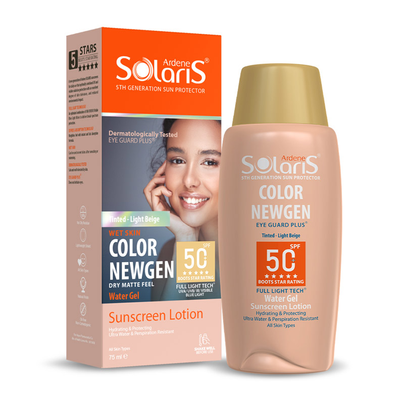 لوسیون ضد آفتاب فاقد چربی  SPF 50آردن سولاریس مدل COLOR NEW GEN