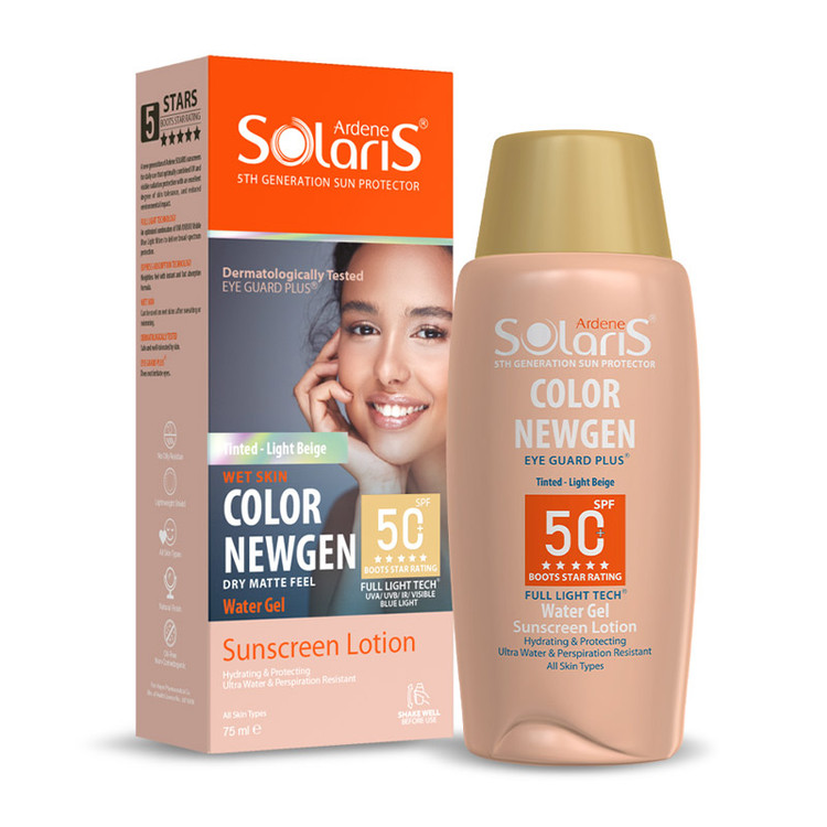 لوسیون ضد آفتاب فاقد چربی SPF 50آردن سولاریس مدل COLOR NEW GEN