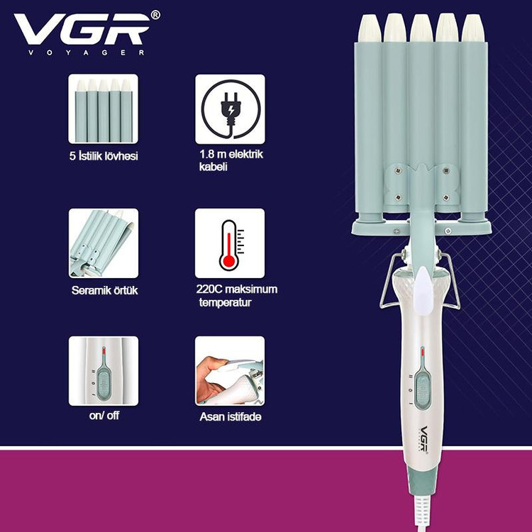فرکننده و حالت دهنده مو وی برند VGR مدل V-597