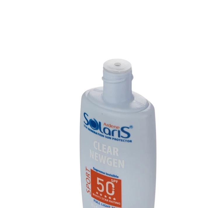 ژل ضد آفتاب بی رنگ آردن سولاریس spf50 مدل CLEAR NEW GEN